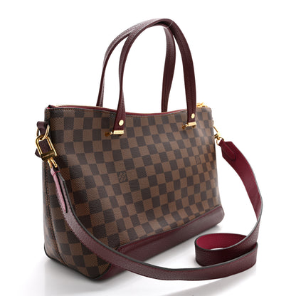 Louis Vuitton Damier Ebene Cuir Taurillon Hyde Park Fuchsia 3 of 12