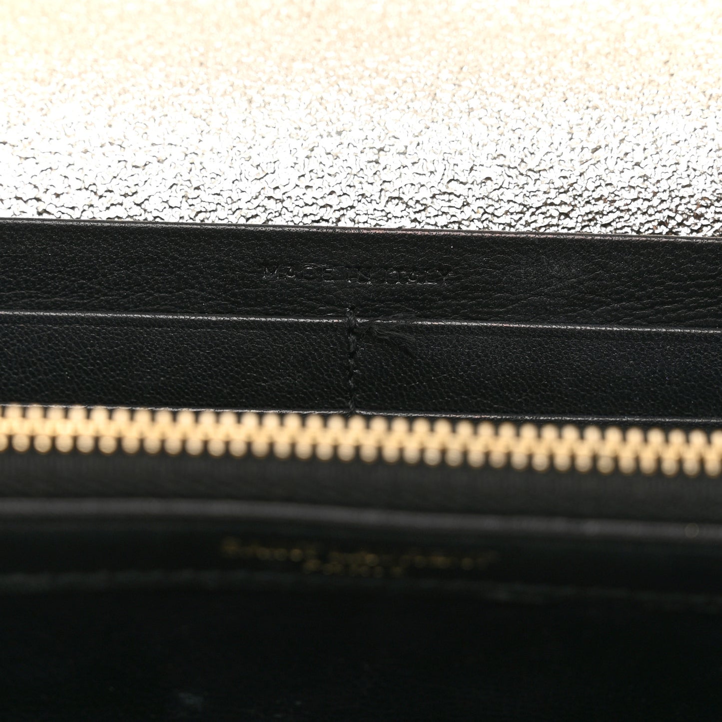 Metallic Calfskin Classic Monogram Cassandre Wallet Gold