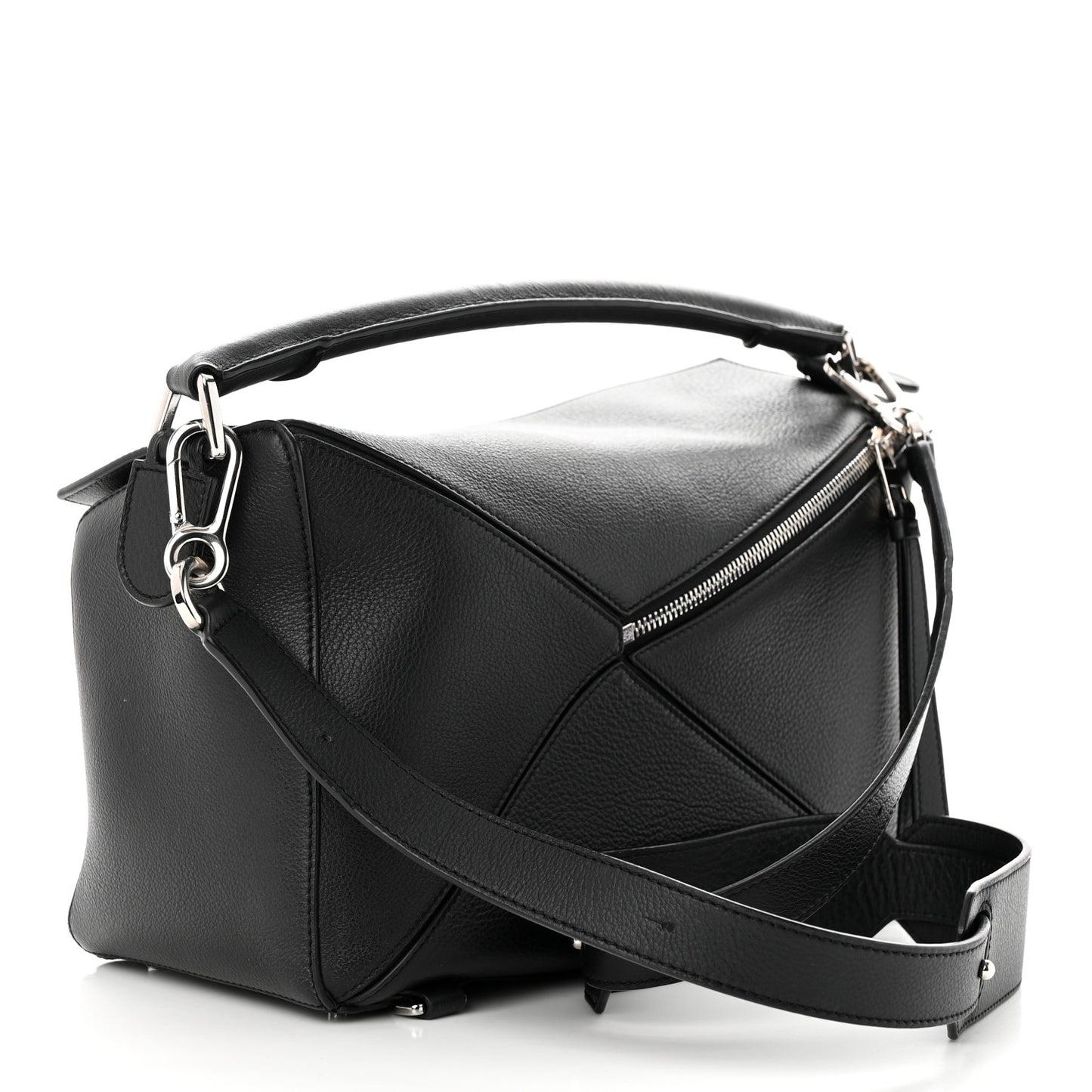 Calfskin Medium Puzzle Bag Black