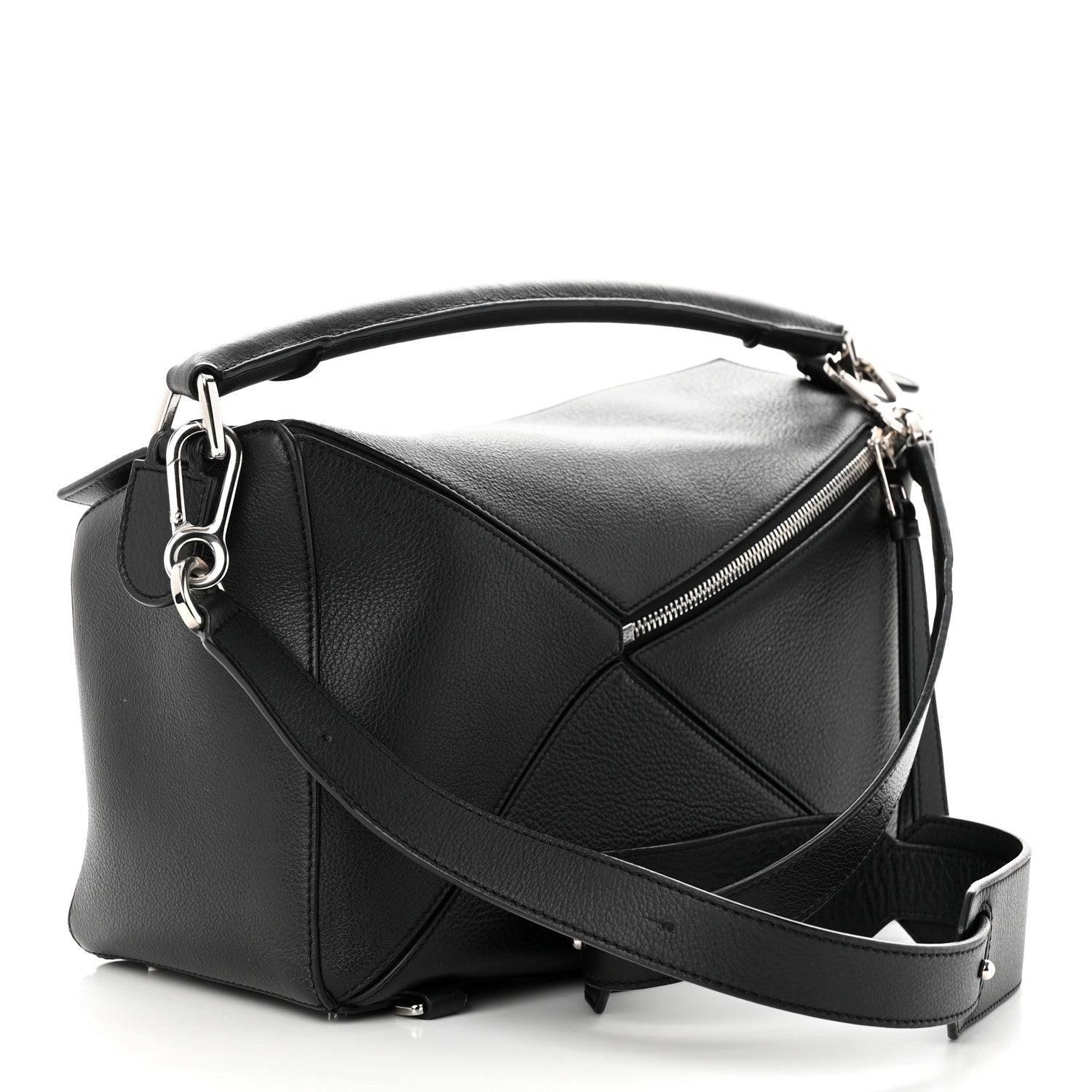 Loewe Calfskin Medium Puzzle Bag Black 3 of 10