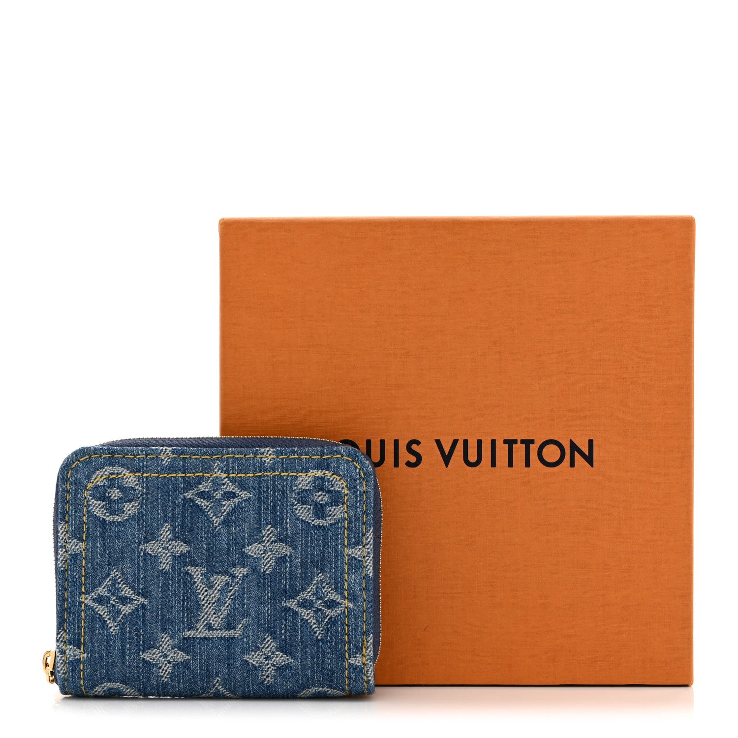 Louis Vuitton Denim Monogram Zippy Coin Purse Blue 9 of 9