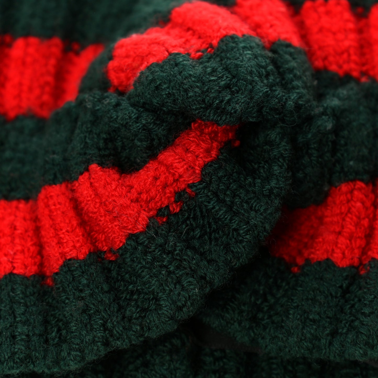Wool Web Headband M Green Red