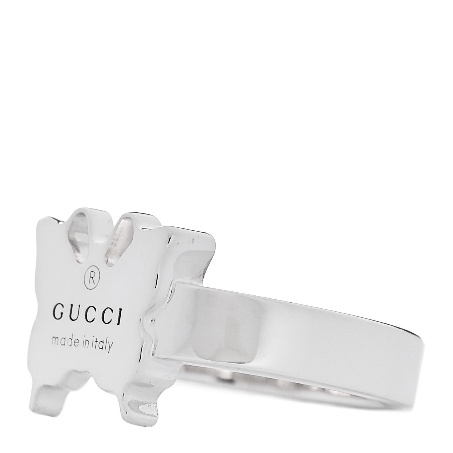 Gucci Sterling Silver Butterfly Band Ring 51 5.75 3 of 7