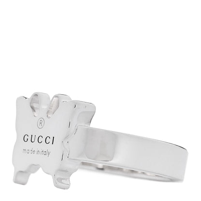 Gucci Sterling Silver Butterfly Band Ring 51 5.75 3 of 7