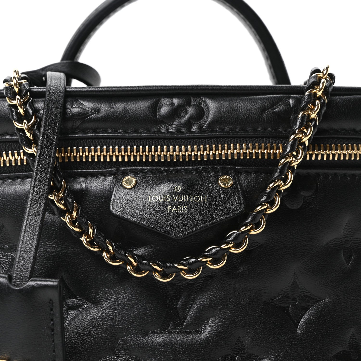 Louis Vuitton Lambskin Monogram Coussin Vanity PM Black 8 of 10