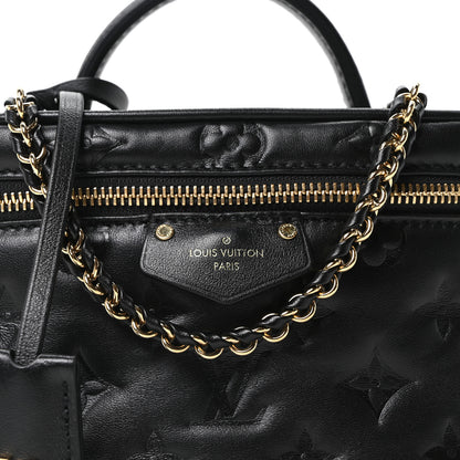 Louis Vuitton Lambskin Monogram Coussin Vanity PM Black 8 of 10