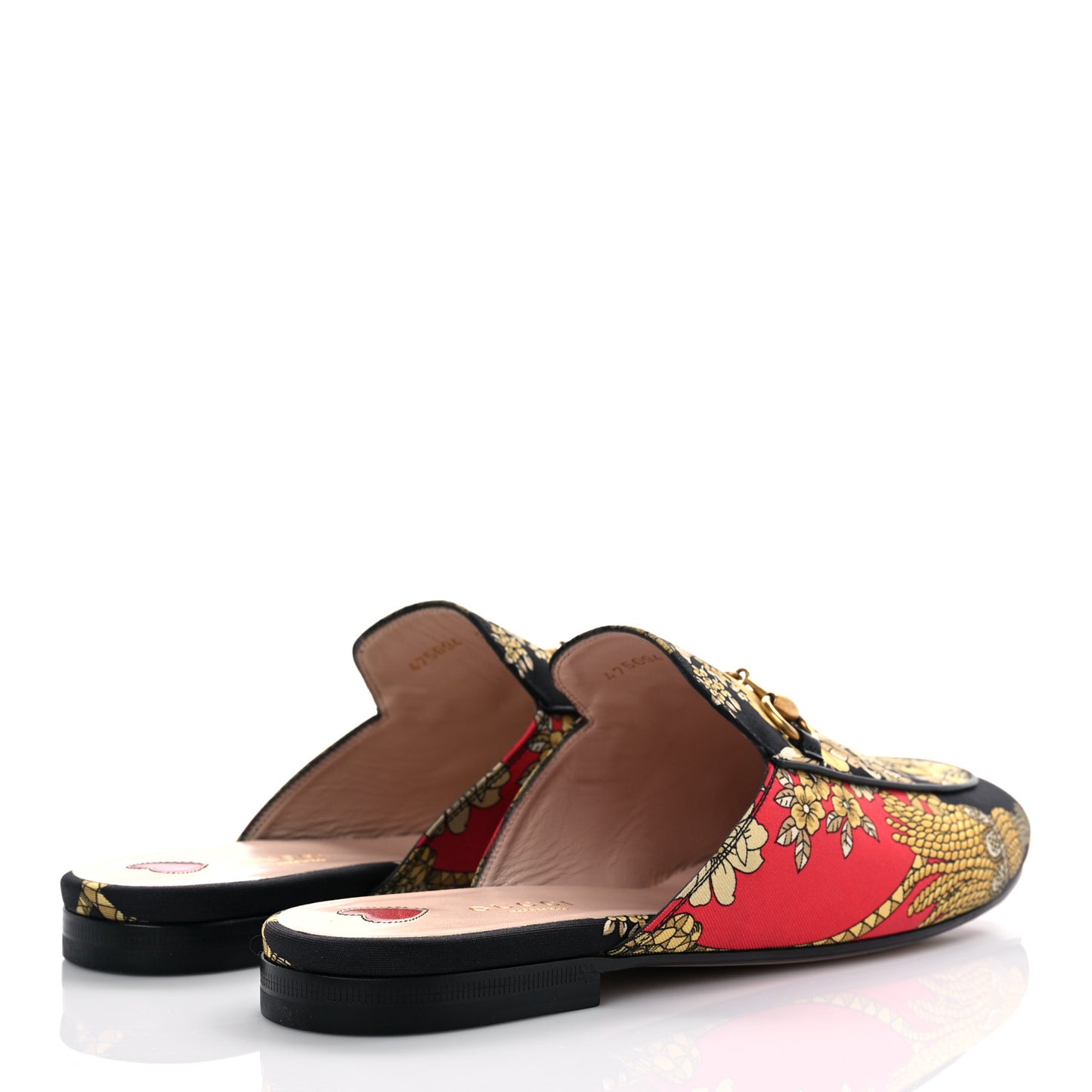 Twill Flora Womens Princetown Slippers 39.5 Red Black
