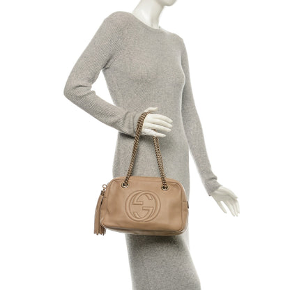 Gucci Pebbled Calfskin Small Soho Bowler Camelia 2 of 7