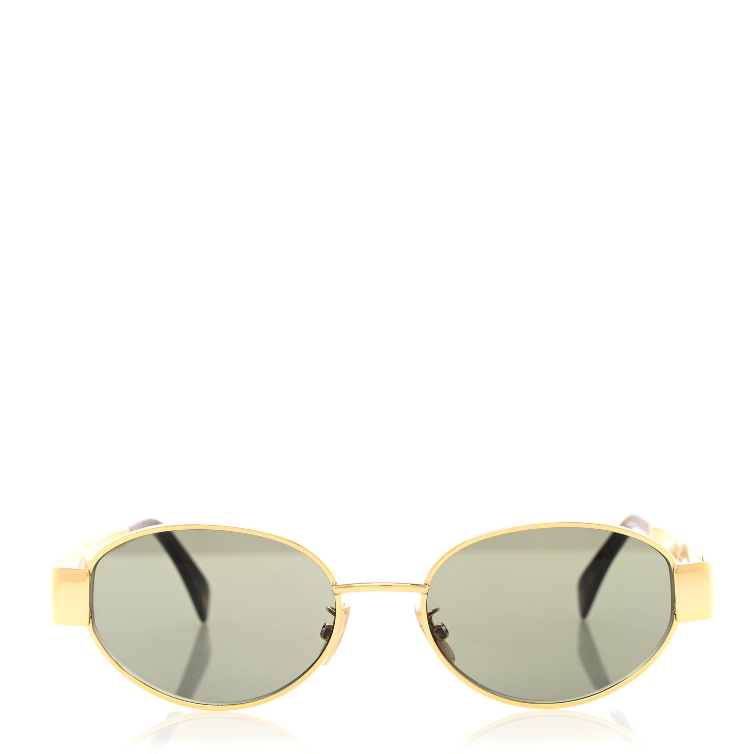 Celine Metal Triomphe 01 Sunglasses CL40235U Gold Green 2 of 7
