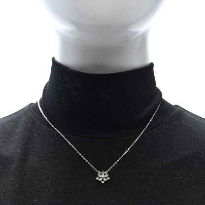 Van Cleef & Arpels 18K White Gold Diamond Mini Lotus Pendant Necklace 2 of 4
