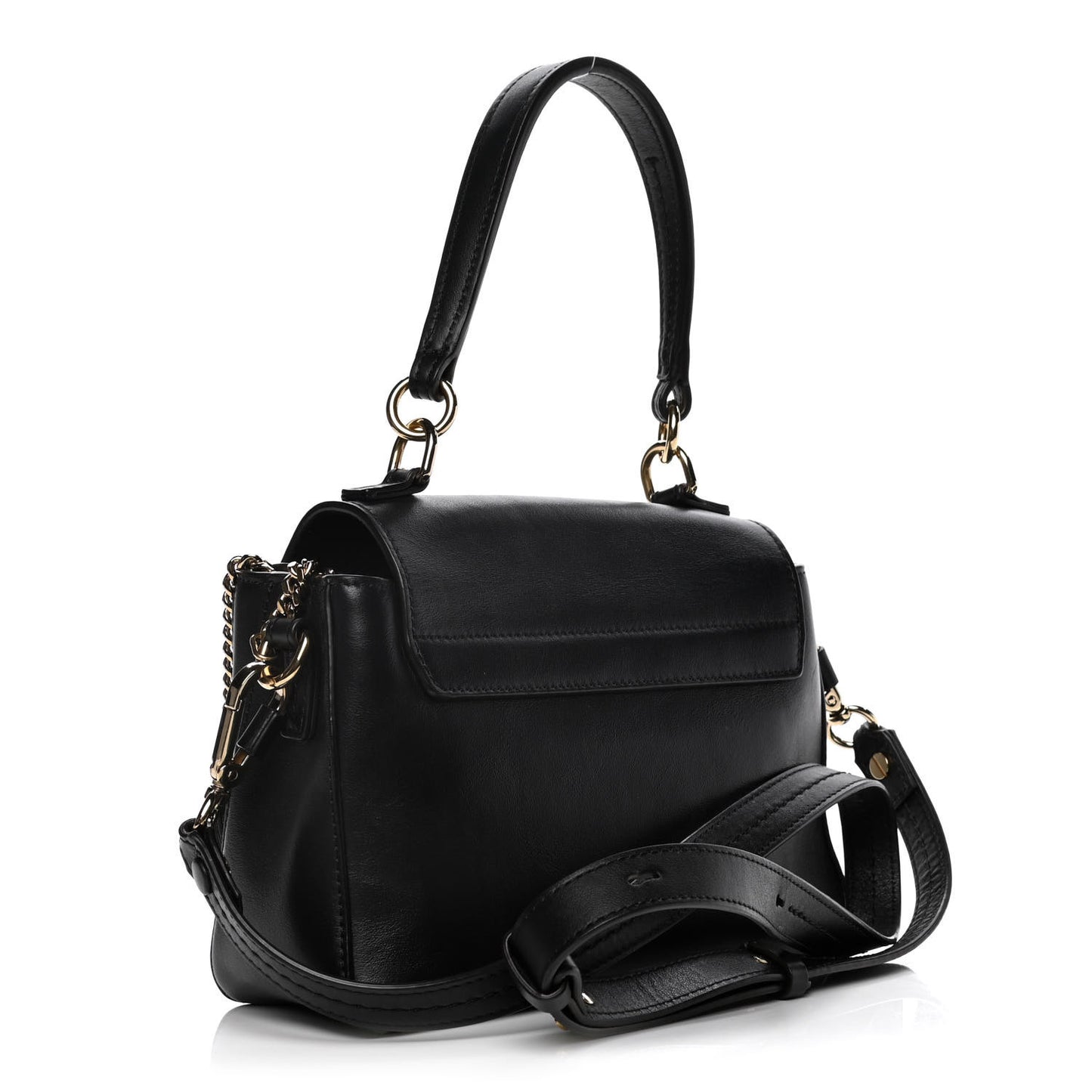 Calfskin Small Faye Day Shoulder Bag Black