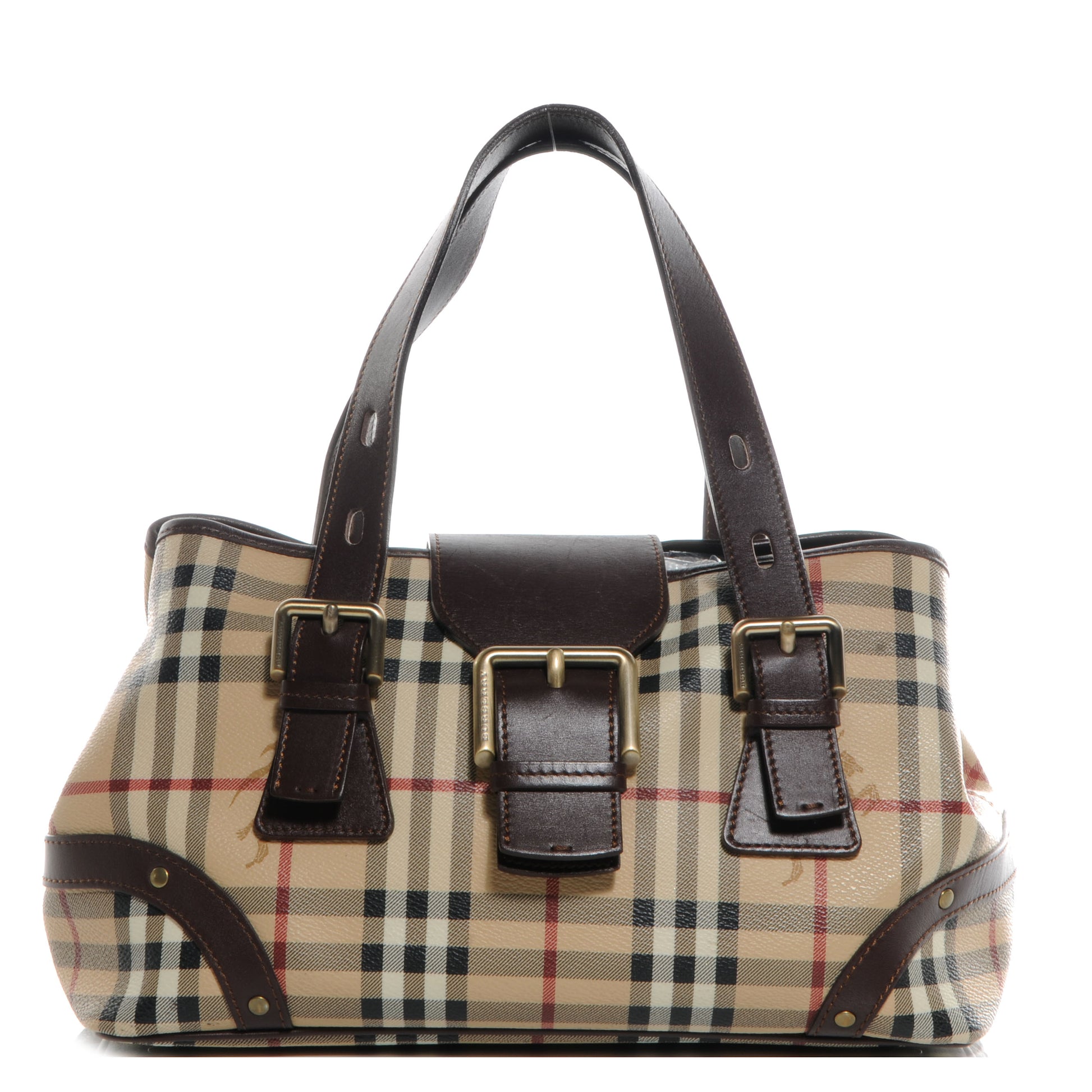 Burberry Haymarket Check Buckle Satchel 1 of 9