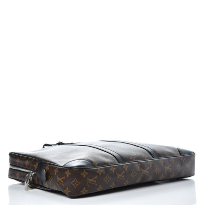 Louis Vuitton Monogram Macassar Porte Documents Voyage Soft Briefcase 4 of 9