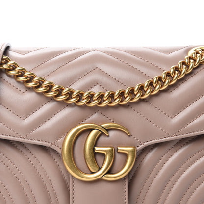 Gucci Calfskin Matelasse Small GG Marmont Shoulder Bag Porcelain Rose 10 of 10