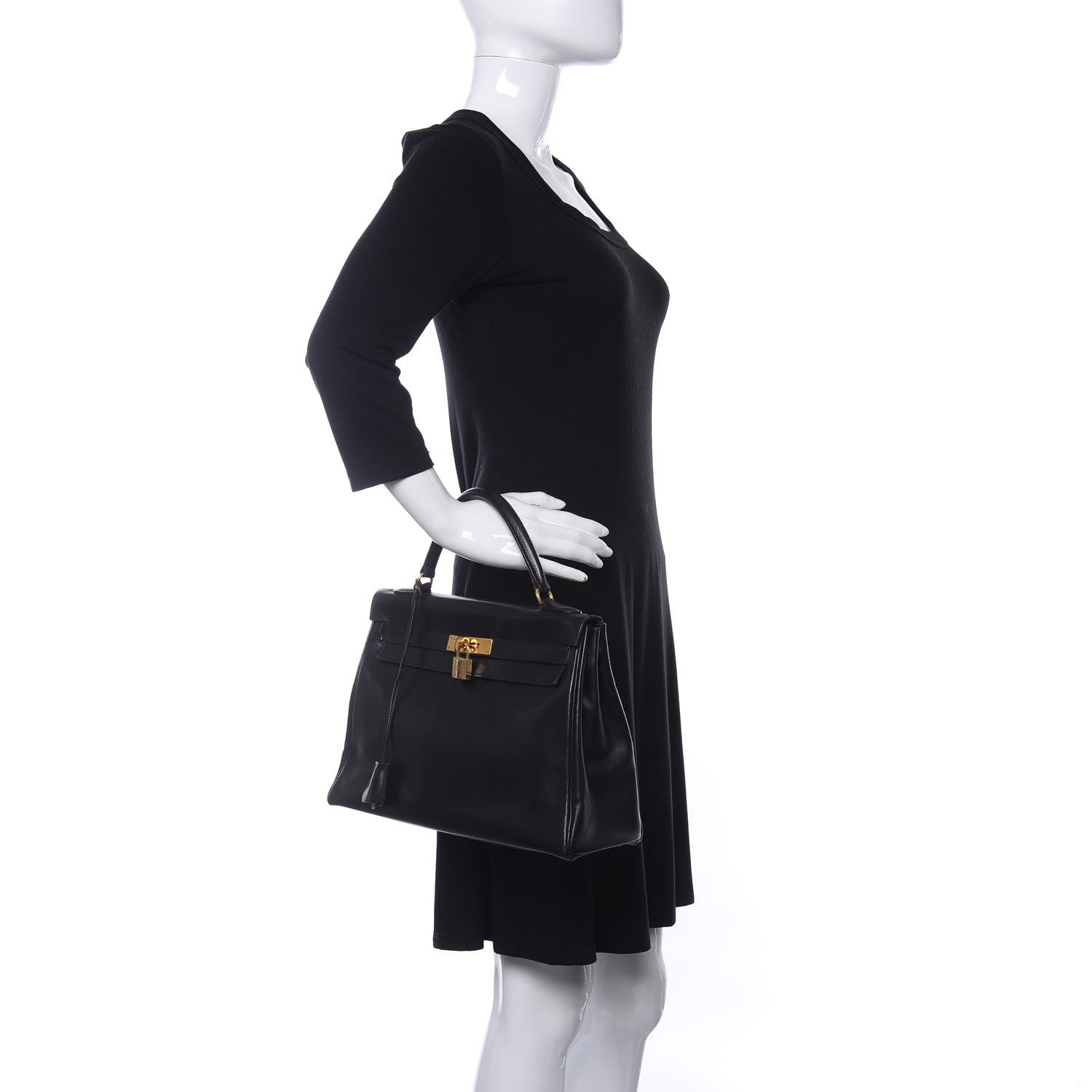 Hermes Box Kelly Retourne 32 Black 2 of 11