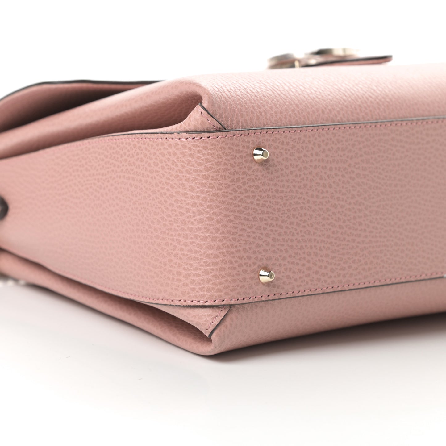 Dollar Calfskin Medium Interlocking G Top Handle Shoulder Bag Soft Pink