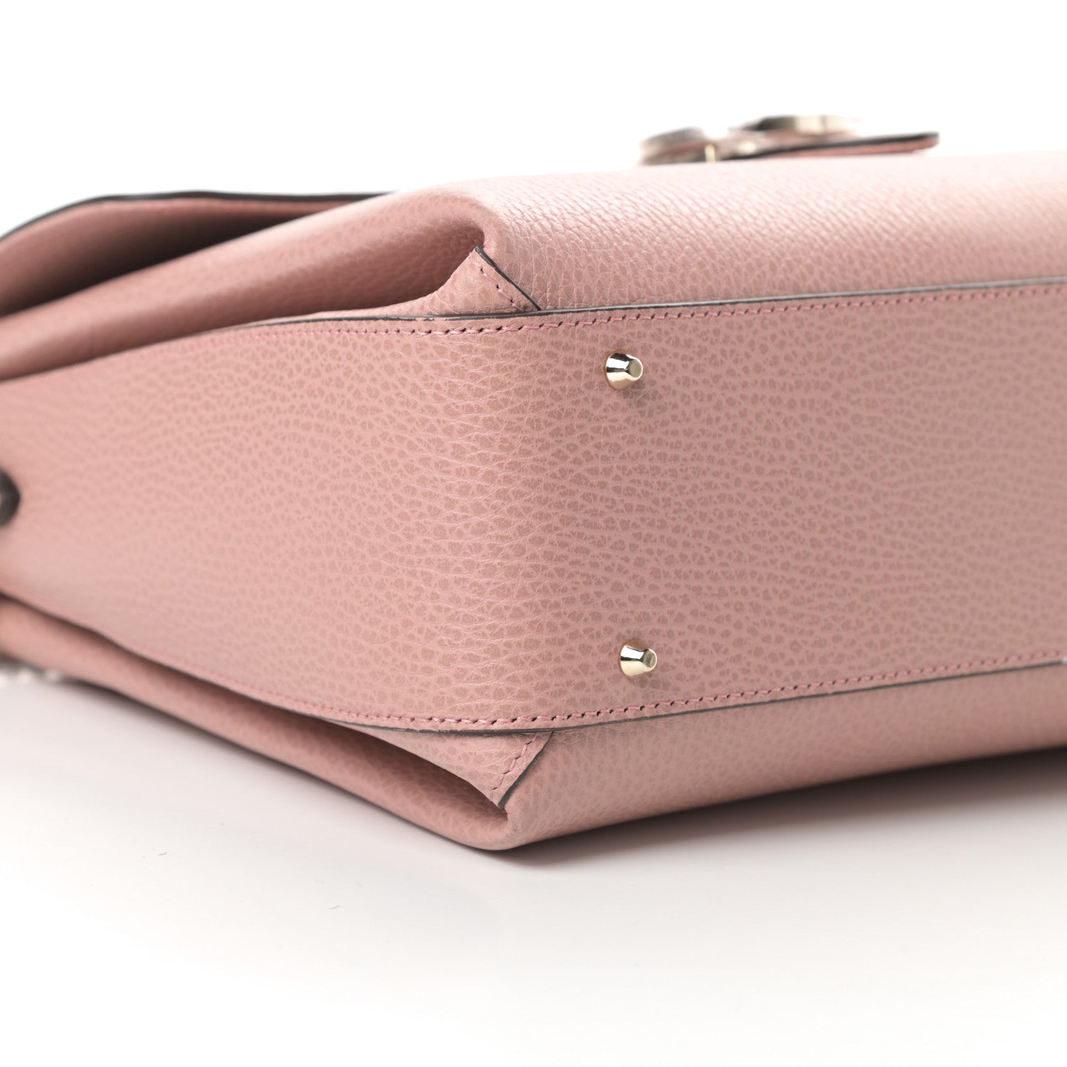 Gucci Dollar Calfskin Medium Interlocking G Top Handle Shoulder Bag Soft Pink 9 of 11