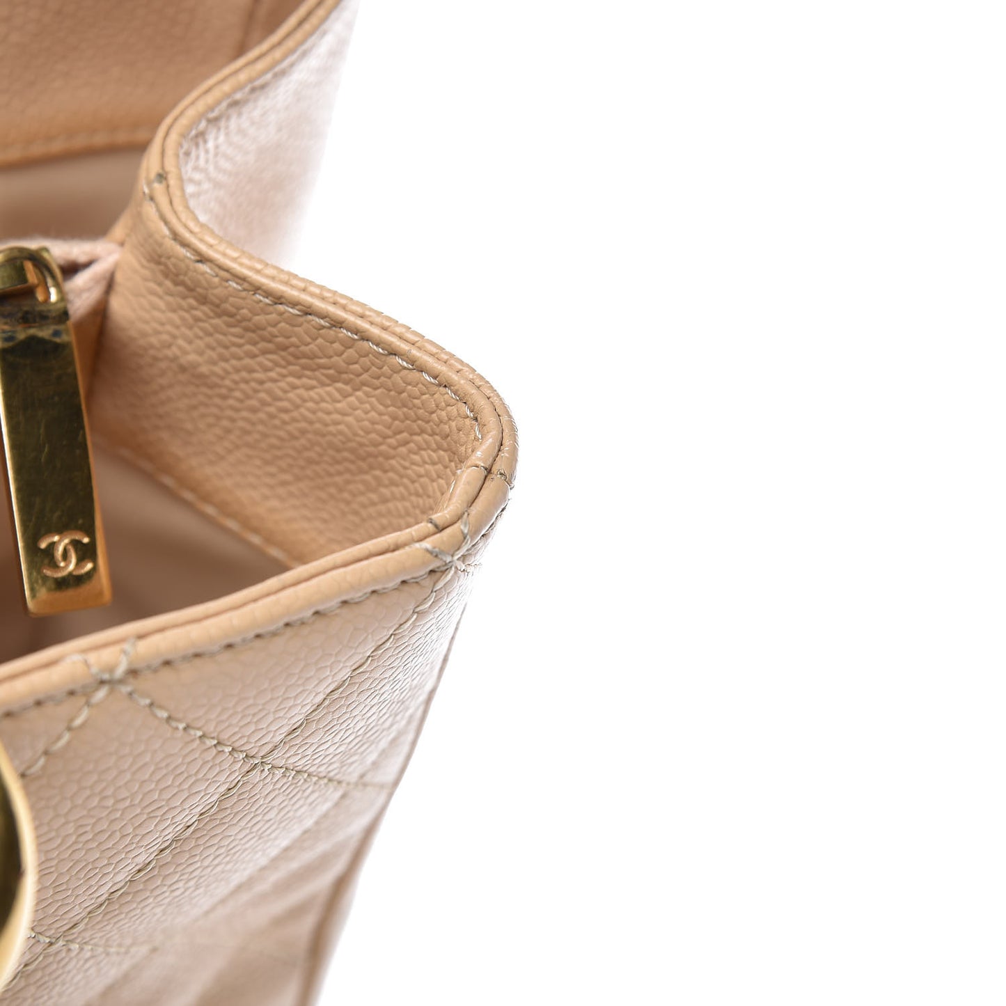 Caviar Quilted Grand Shopping Tote GST Beige Clair