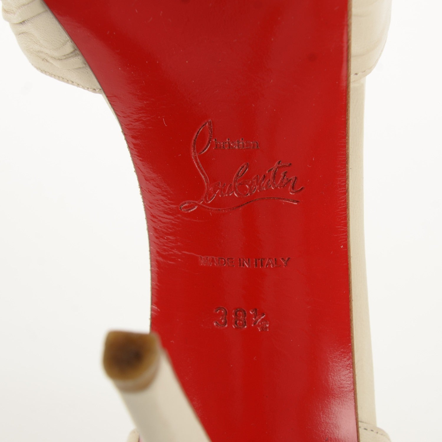 Christian Louboutin Nappa Leather Turbella 120 Platform Pumps 38.5 Ciment 6 of 7