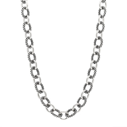 David Yurman Sterling Silver 12mm Large Oval Link Necklace 1 of 5