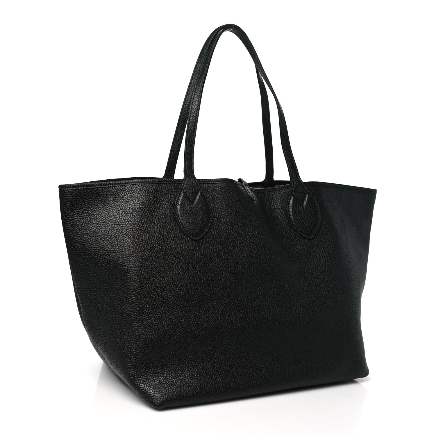 Gucci Grained Calfskin Monogram Large Totissima Reversible Tote Black 6 of 17