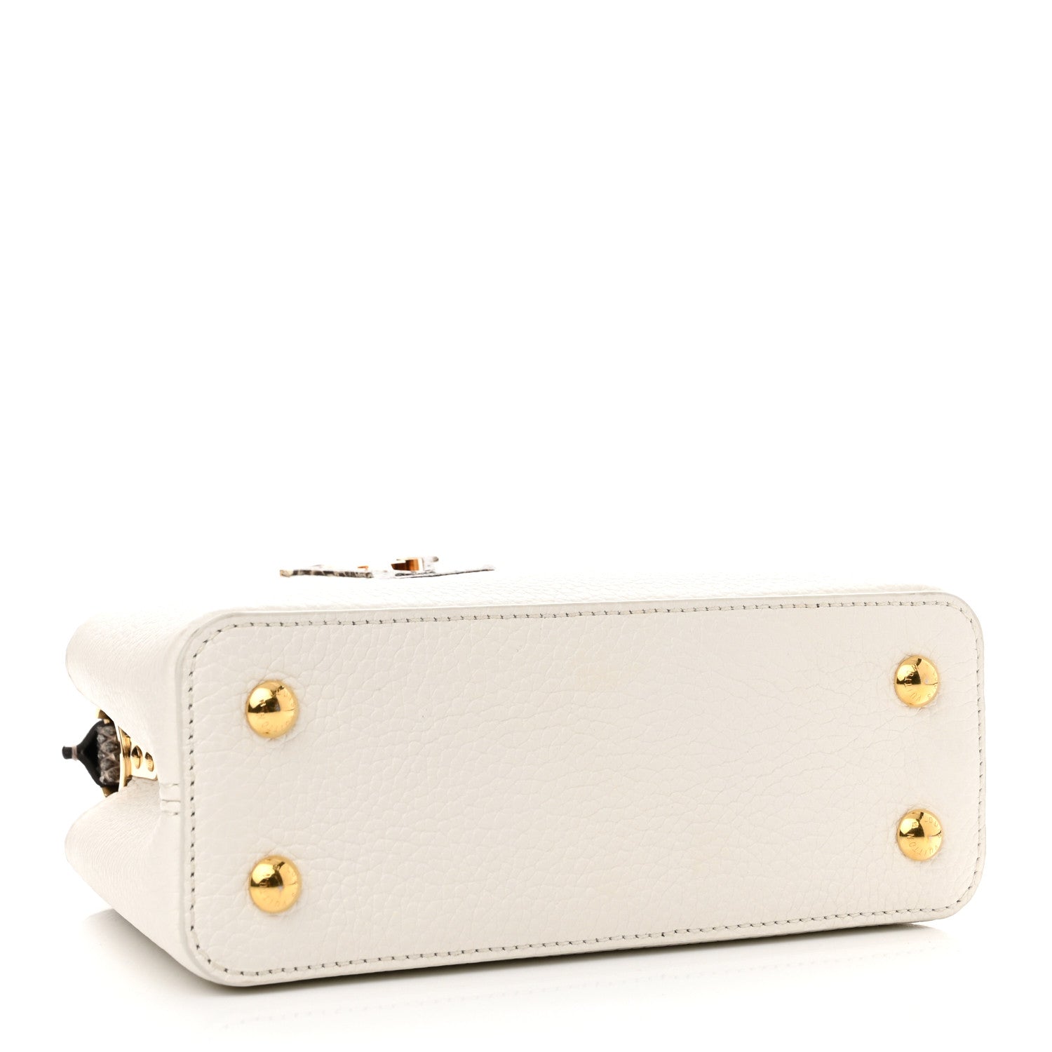 Louis Vuitton Taurillon Ayers Capucines Mini White Snow White 4 of 9