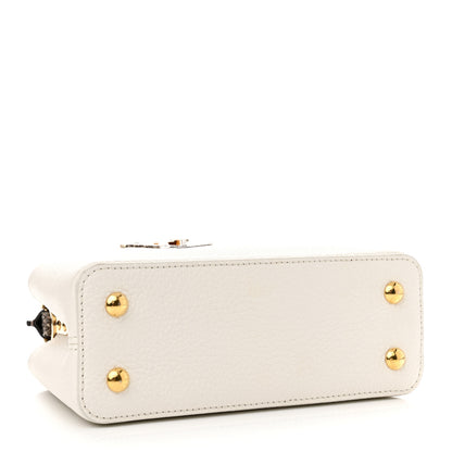 Louis Vuitton Taurillon Ayers Capucines Mini White Snow White 4 of 9