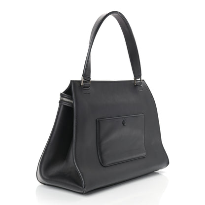 Celine Smooth Calfskin Medium Bi-Color Edge Shoulder Bag Black Cream 3 of 12