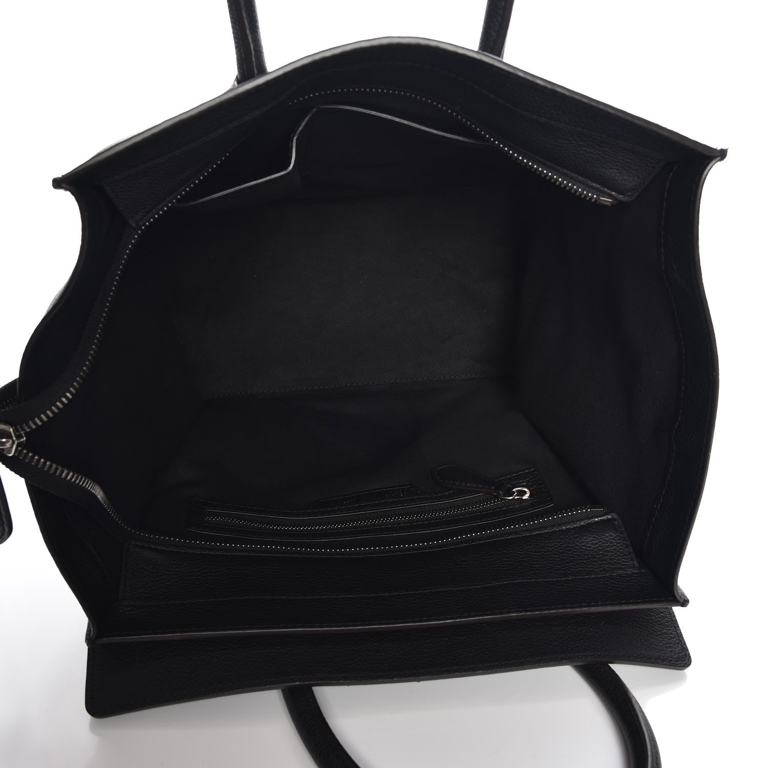 Celine Drummed Calfskin Mini Luggage Black 5 of 7