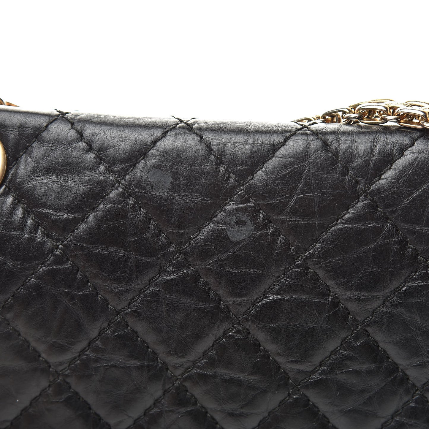 Aged Calfskin Quilted 2.55 Reissue 225 Flap Black