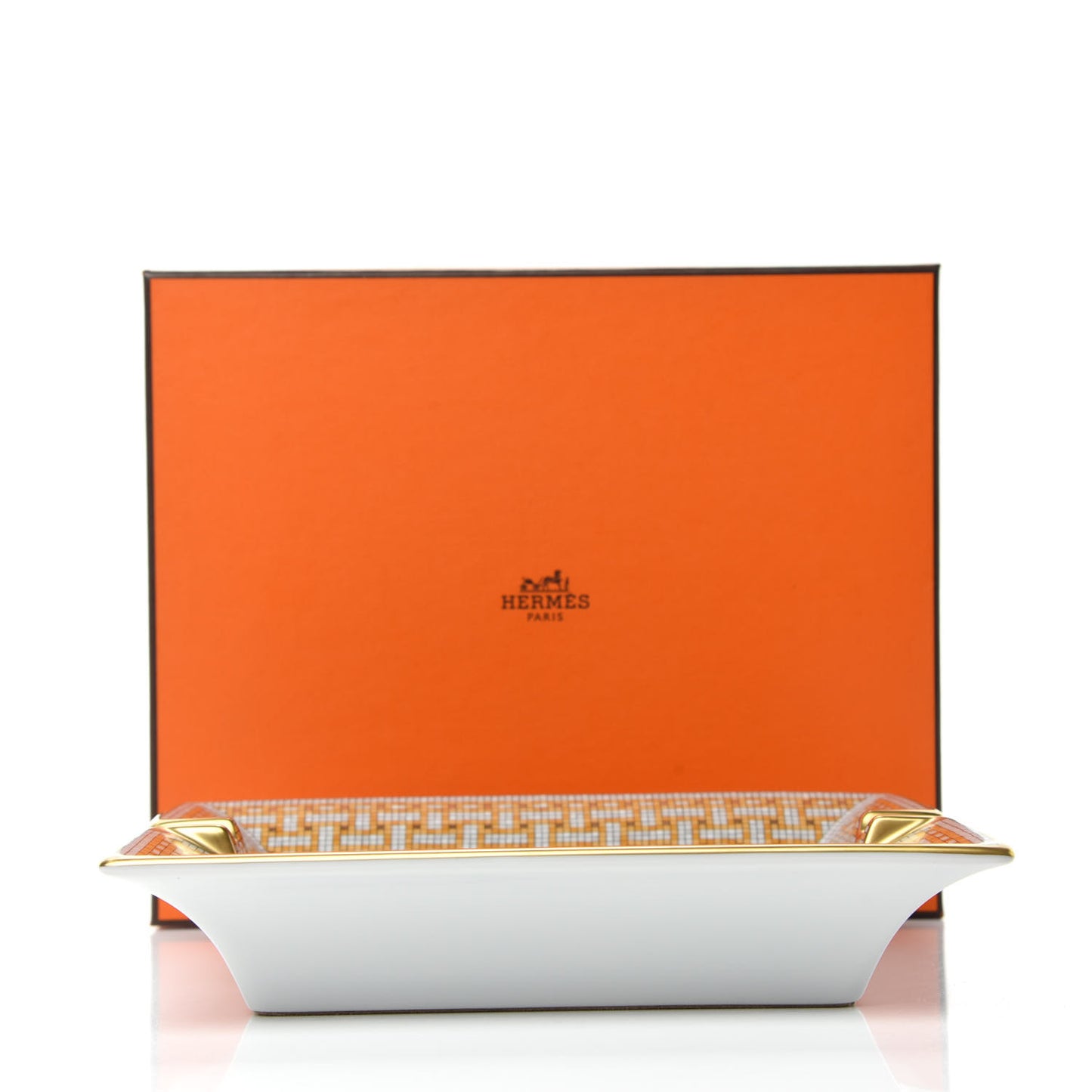 Porcelain Mosaique Au 24 Gold Ashtray