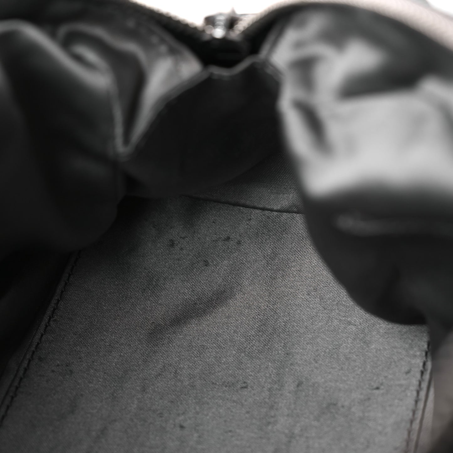 Distressed Lambskin Lady Braid Bowler Black