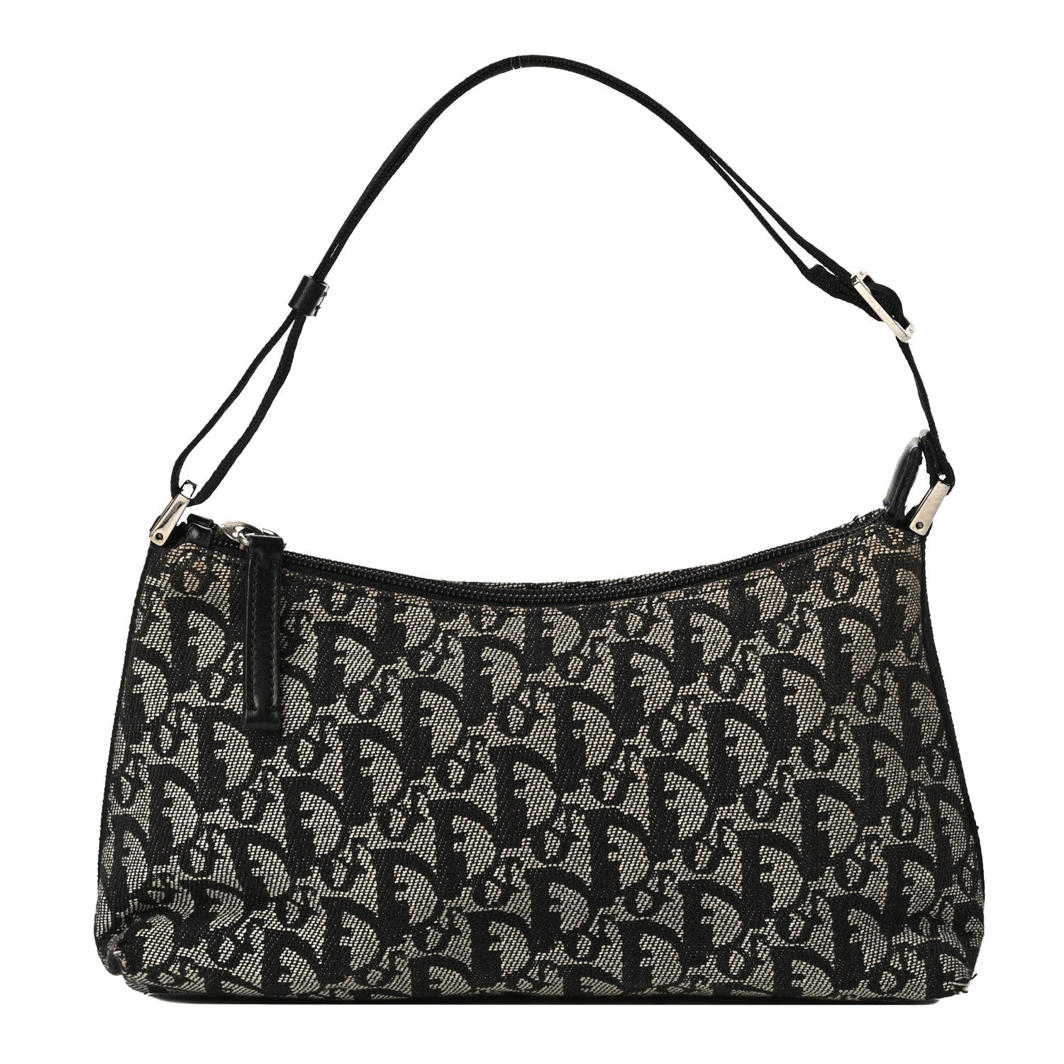 Christian Dior Monogram Shoulder Bag Pochette Black 1 of 11