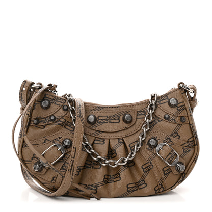 Balenciaga Coated Canvas BB Monogram Le Cagole Mini Purse With Chain Beige Brown 1 of 10