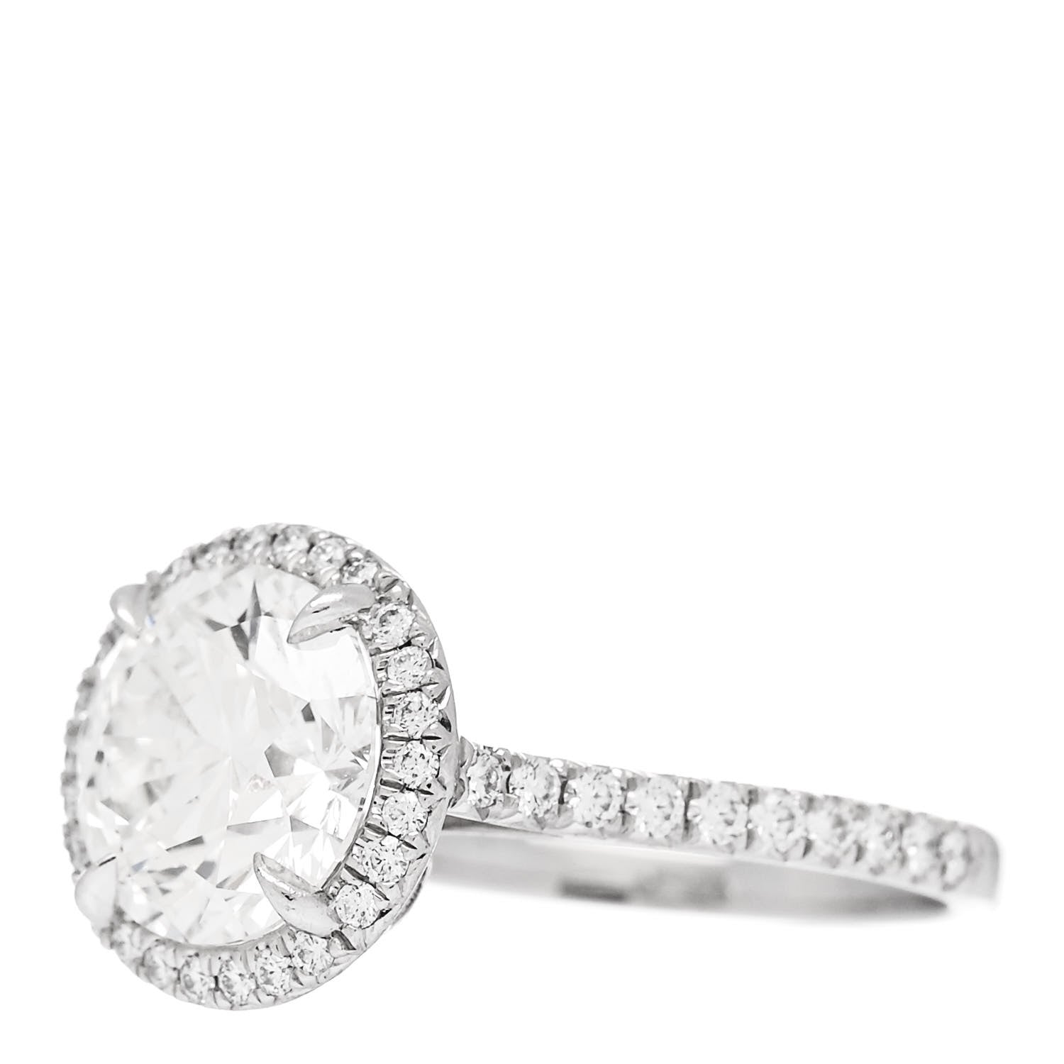 Tiffany Platinum Diamond 2.50ct Soleste Round Brilliant Engagement Ring 52 6 3 of 8