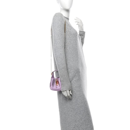 Gucci Laminated Nappa Nano Jackie 1961 Hobo Metallic Pink 2 of 11