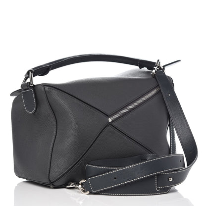 Loewe Calfskin Puzzle Bag Grey 3 of 8