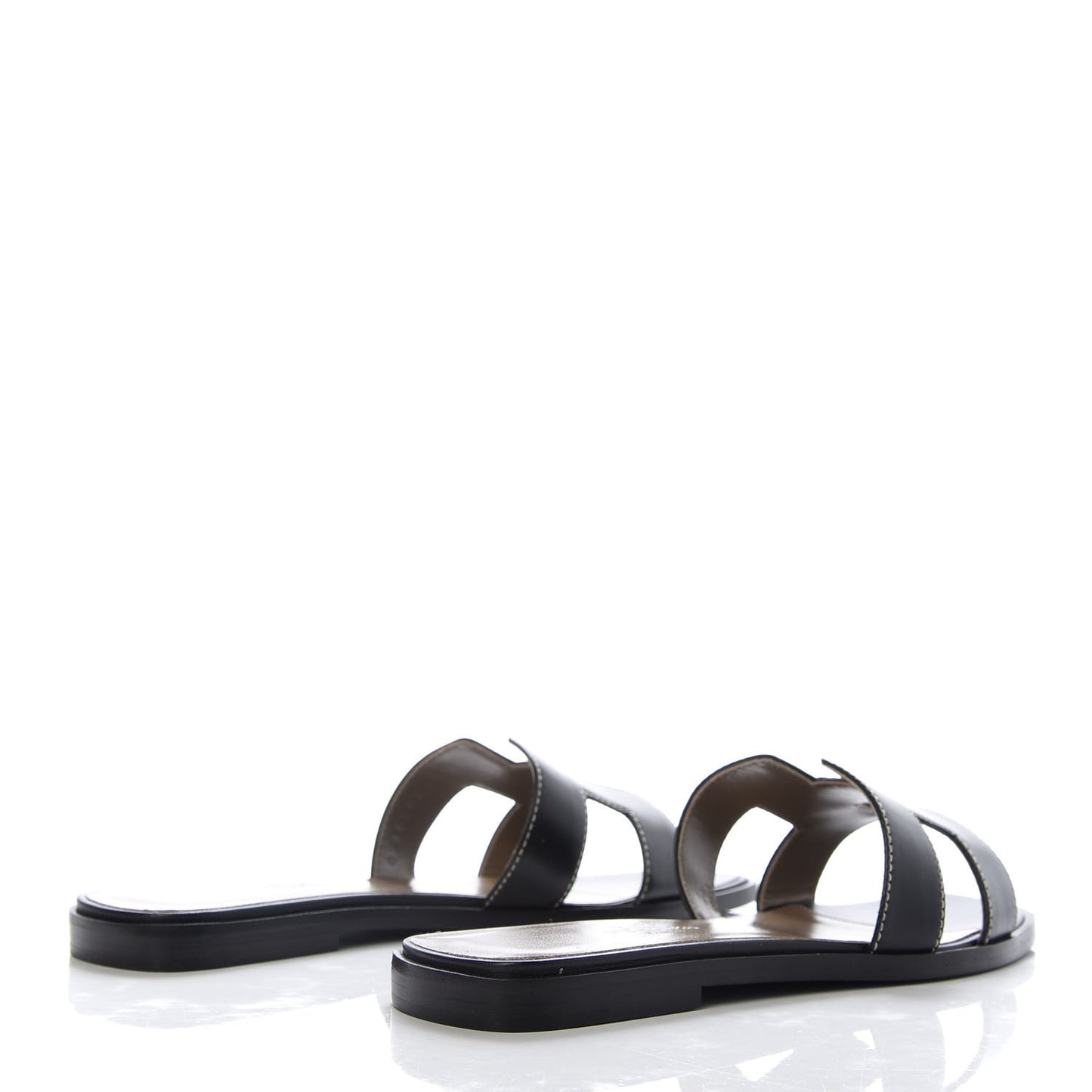 Box Calfskin Oran Sandals 35 Black