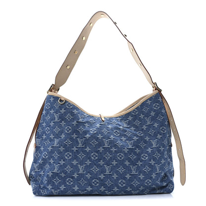 Louis Vuitton Monogram Denim CarryAll MM Blue 1 of 6