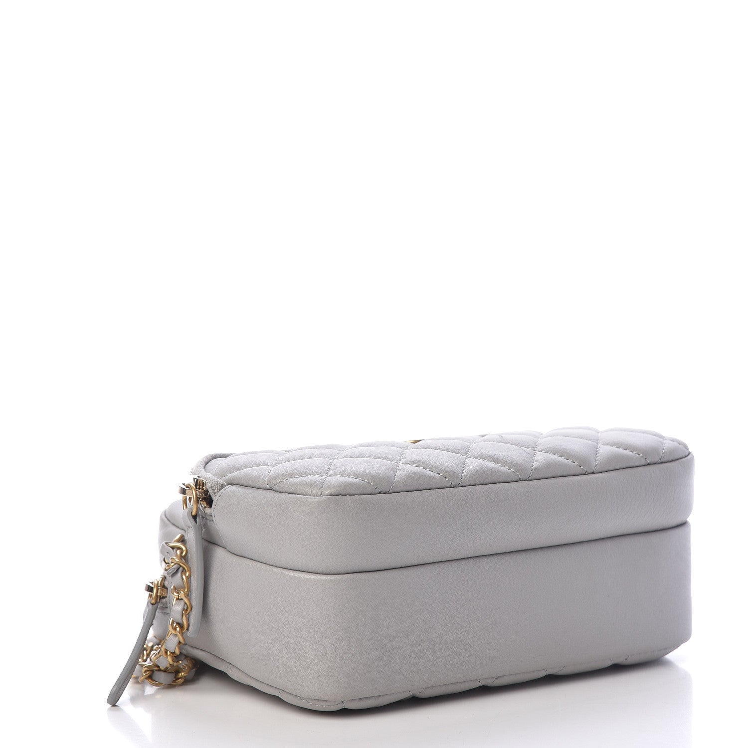 Chanel Iridescent Calfskin Quilted Day Trips Camera Case Light Grey 4 of 13