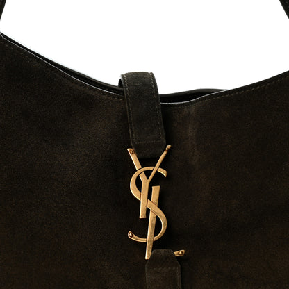 Saint Laurent Suede Bea Tote Blue Musk 7 of 9