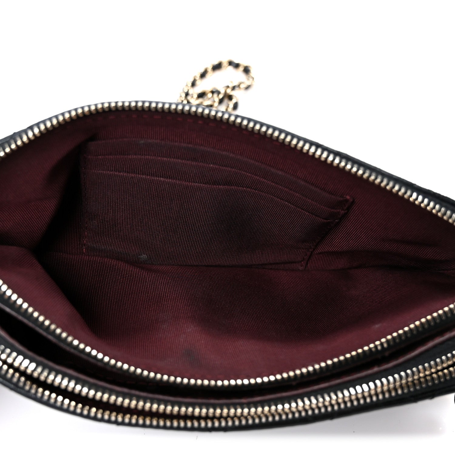 Chanel Lambskin Quilted Small Clutch With Chain Black 4 of 13