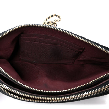 Chanel Lambskin Quilted Small Clutch With Chain Black 4 of 13