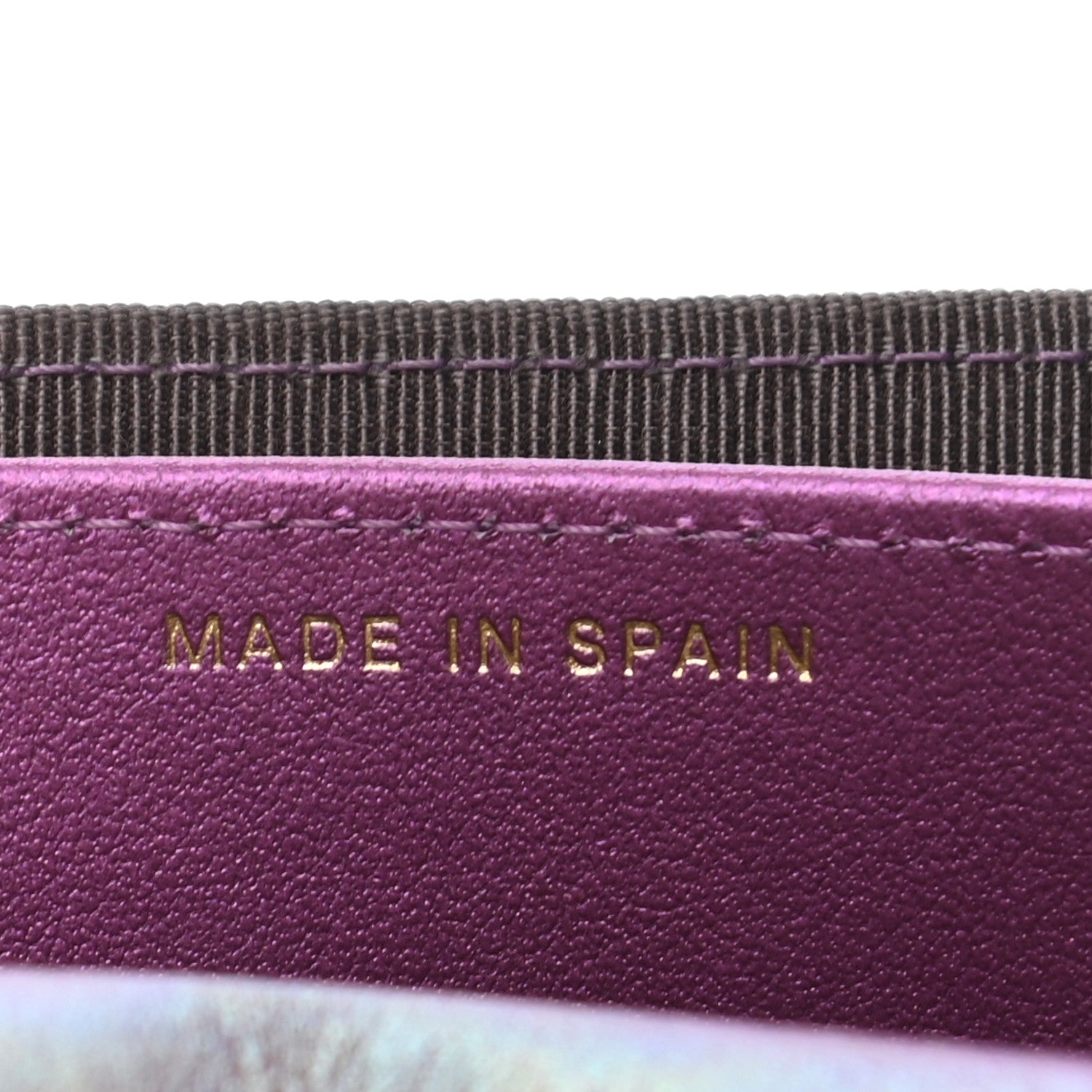Chanel Iridescent Lambskin Quilted Flap Card Holder Wallet Purple 6 of 9