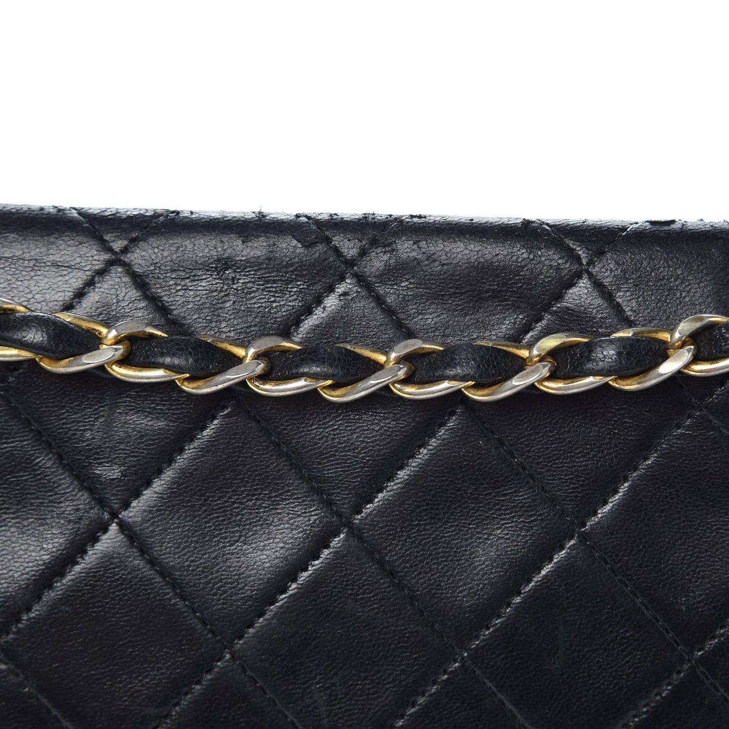 Lambskin Quilted Small Single Flap Black