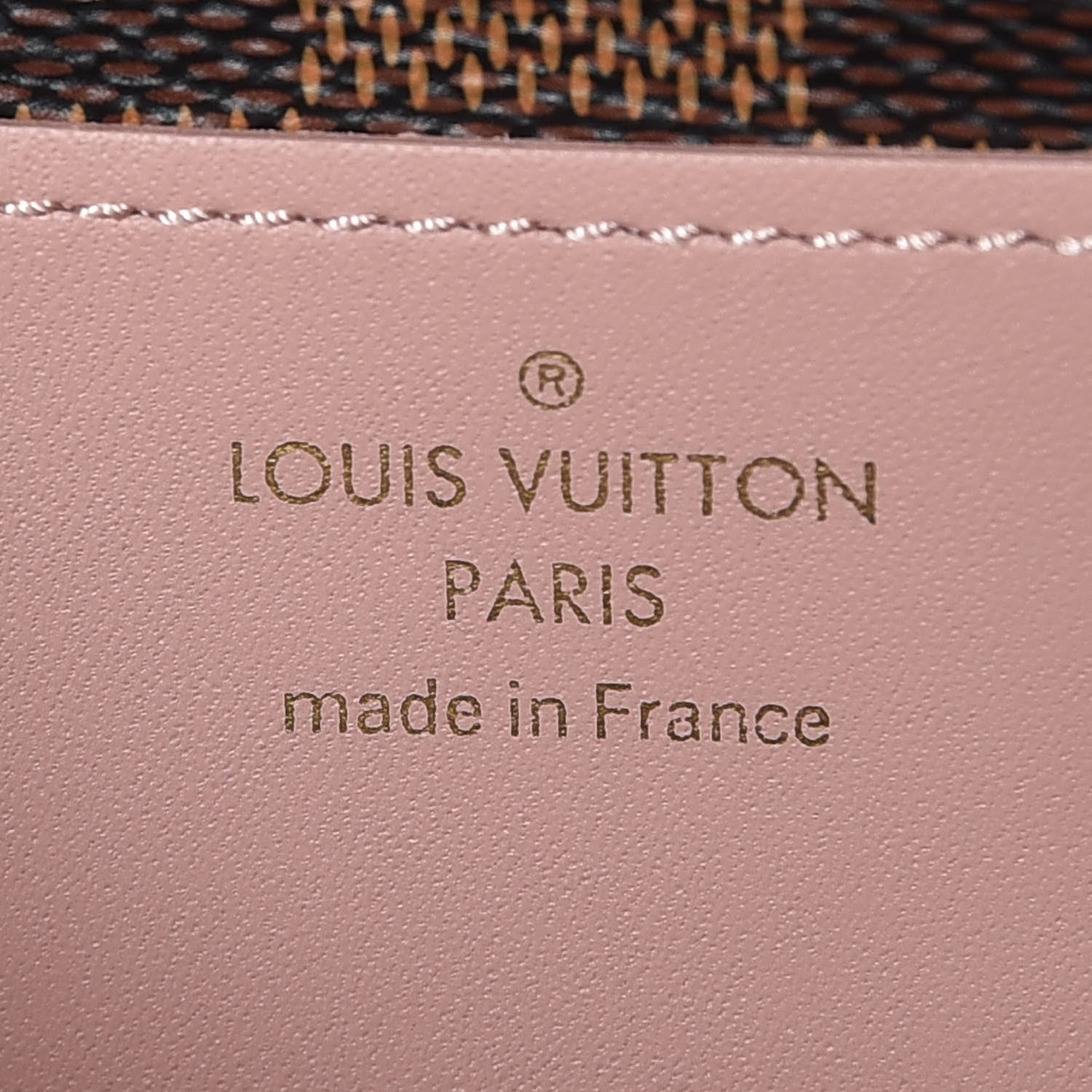 Louis Vuitton Damier Ebene Croisette Chain Wallet Rose Ballerine 6 of 8