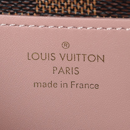 Louis Vuitton Damier Ebene Croisette Chain Wallet Rose Ballerine 6 of 8