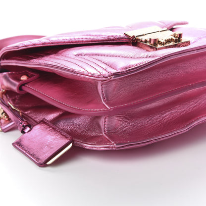 MCM Metallic Calfskin Quilted Patricia Crossbody Bag Viva Lila 6 of 9