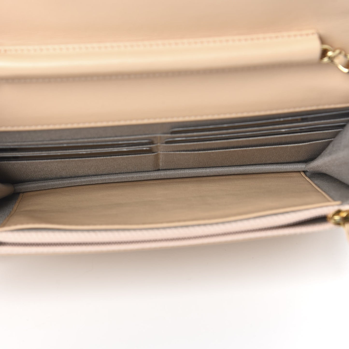 Caviar Timeless CC Wallet on Chain WOC Beige