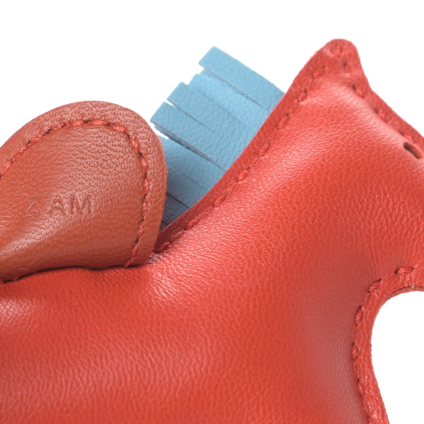 Milo Lambskin Grigri Rodeo Horse Bag Charm PM Capucine Celeste Cornaline